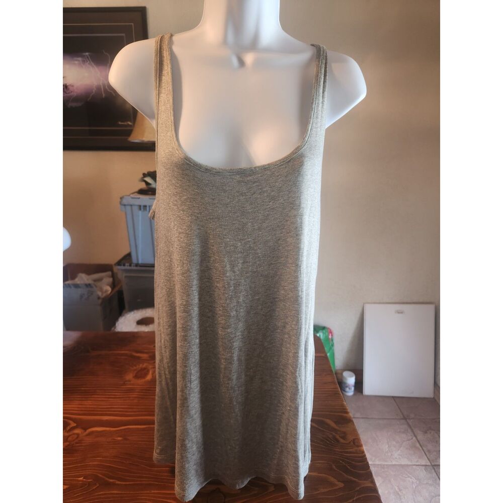 Old Navy Womens Medium Gray Tunic Tank Top Long Sleeveless Layering Casual Soft